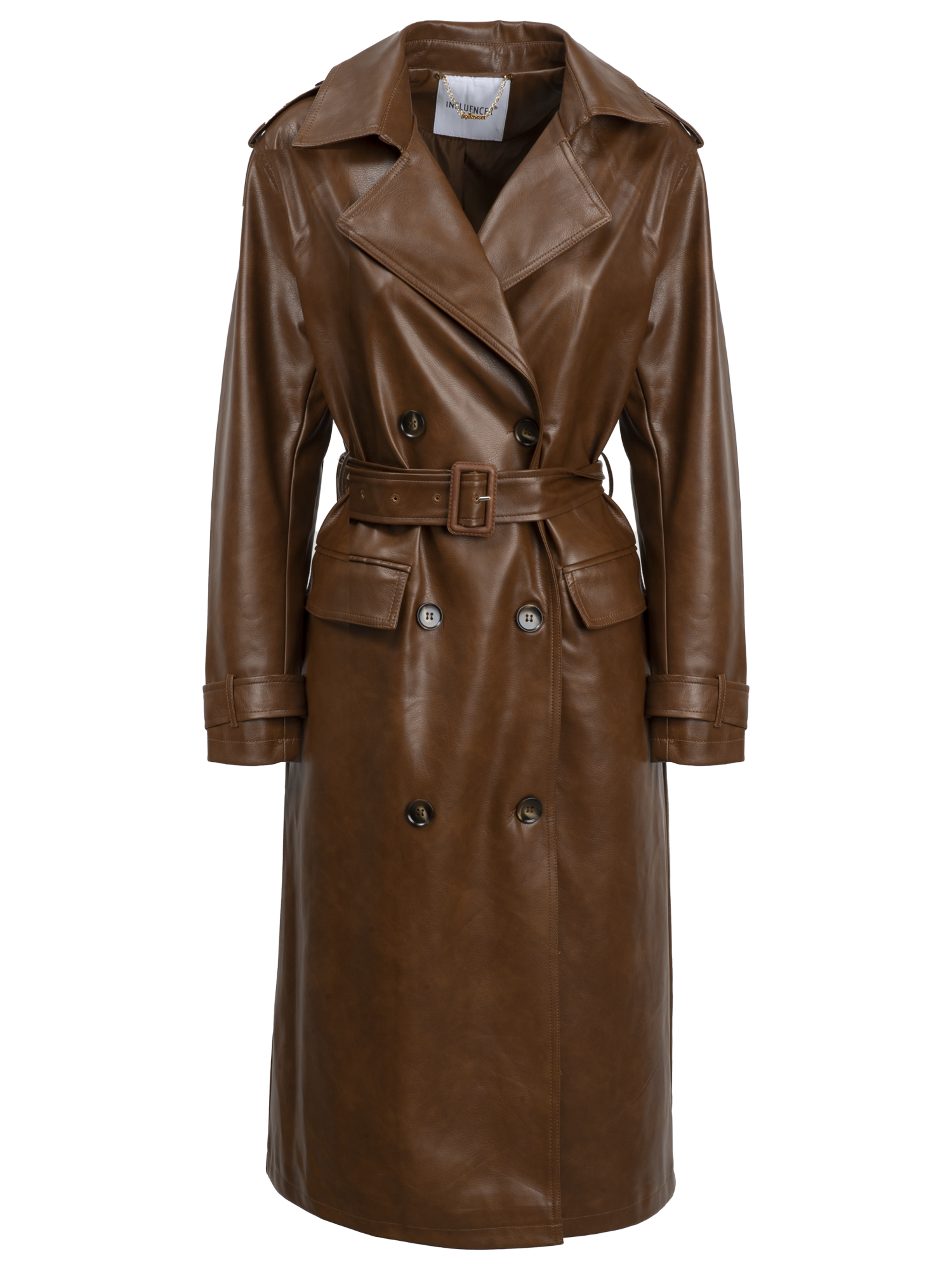 FAUX LEATHER TRENCH 04BJ2401