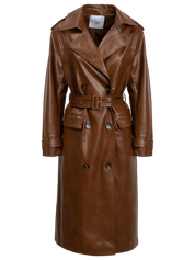 FAUX LEATHER TRENCH 04BJ2401