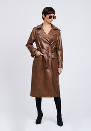 FAUX LEATHER TRENCH 04BJ2401