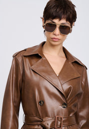FAUX LEATHER TRENCH 04BJ2401