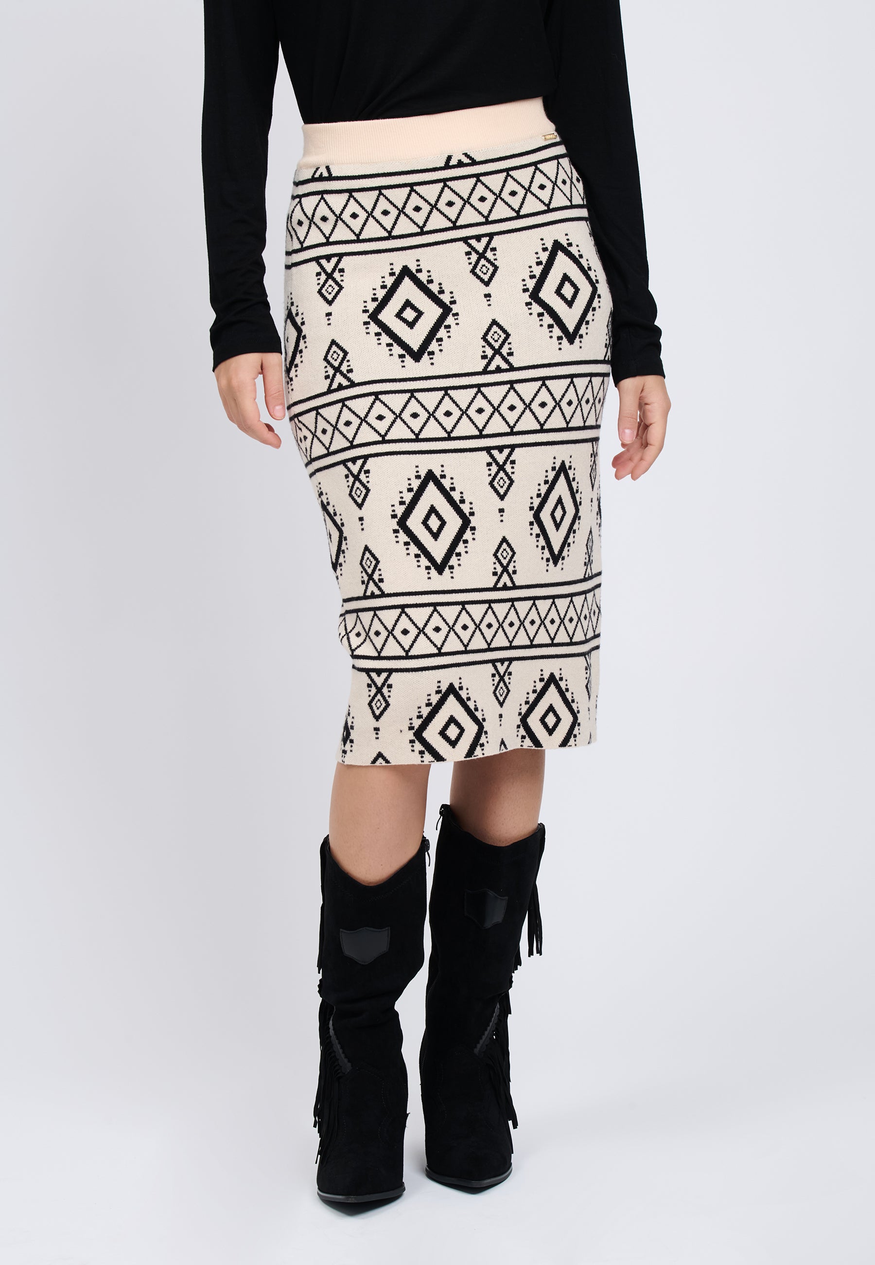 SKIRT Ivory/Black 04H93339