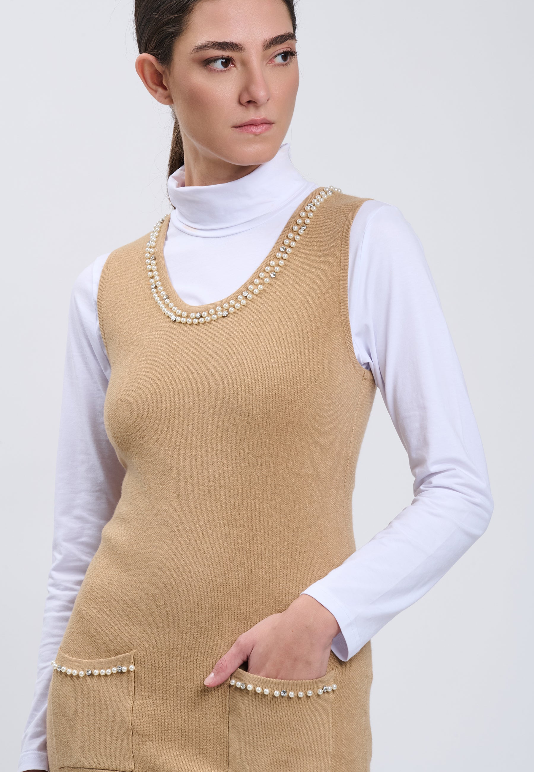 DRESS Camel 04H95300