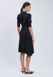 DRESS WITH BAG Black 04J7837