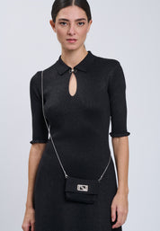DRESS WITH BAG Black 04J7837