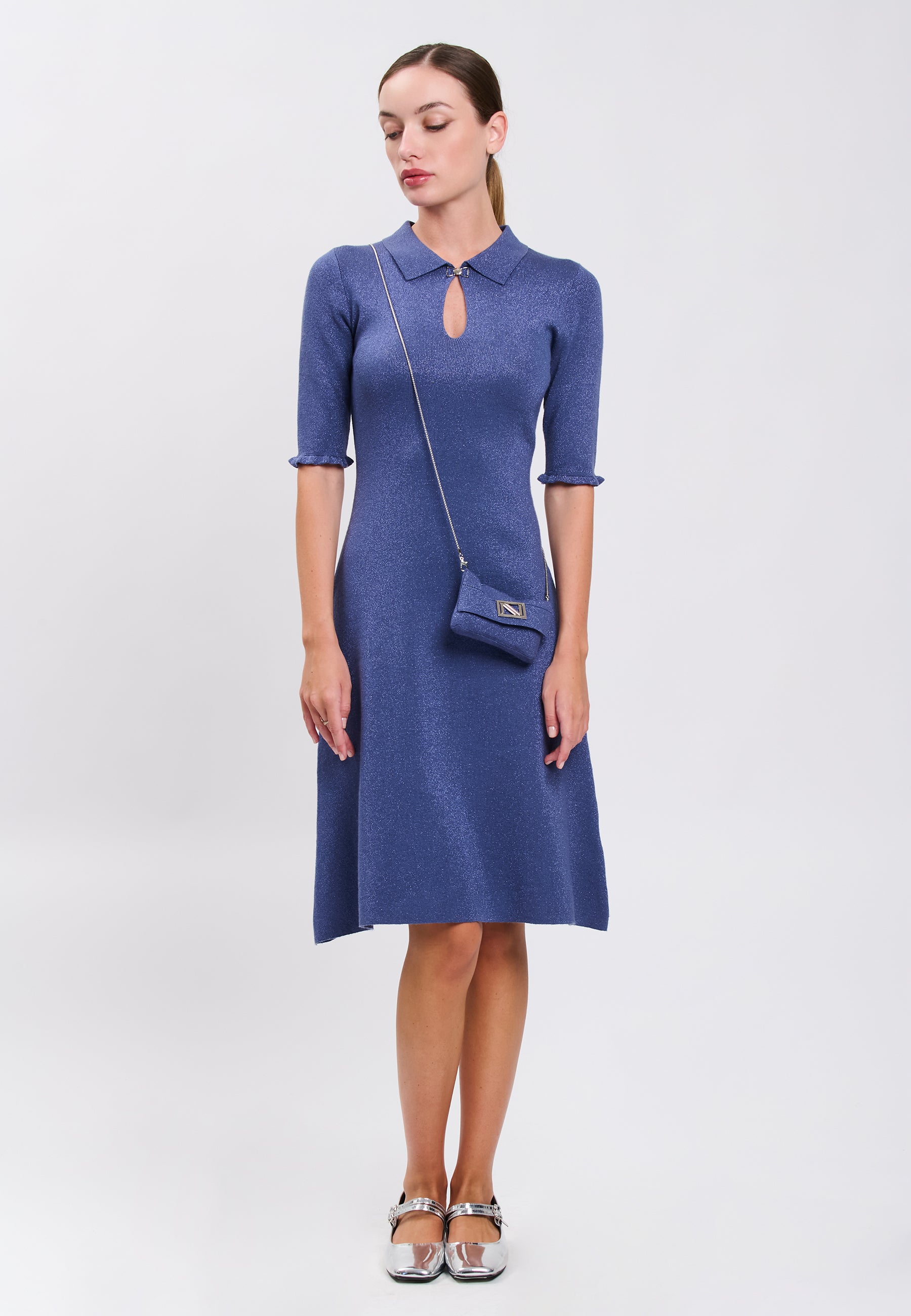 DRESS WITH BAG Indigo 04J7837