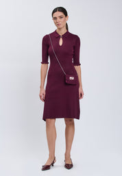 DRESS WITH BAG Plum 04J7837