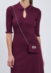 DRESS WITH BAG Plum 04J7837