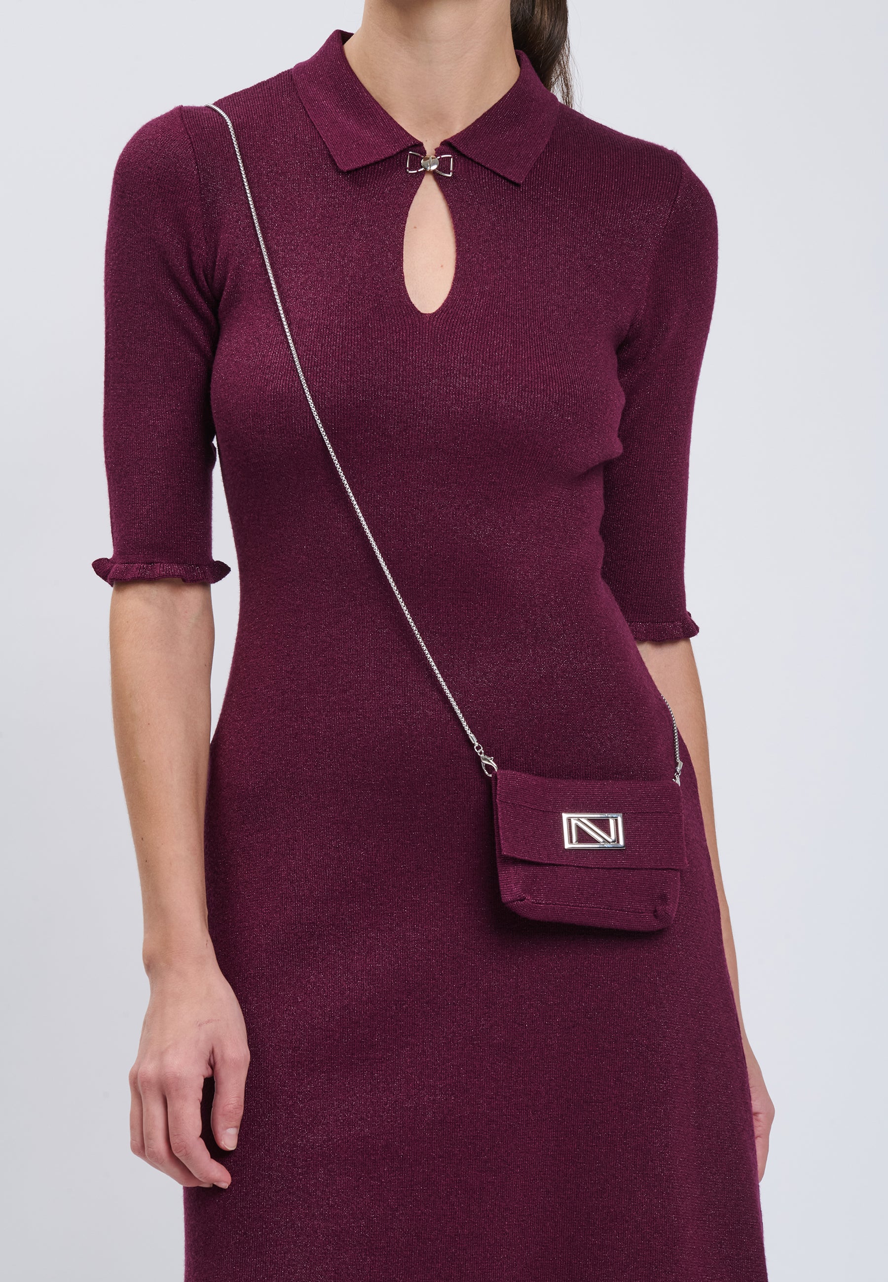 DRESS WITH BAG Plum 04J7837