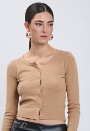 CARDIGAN Camel 04J7853
