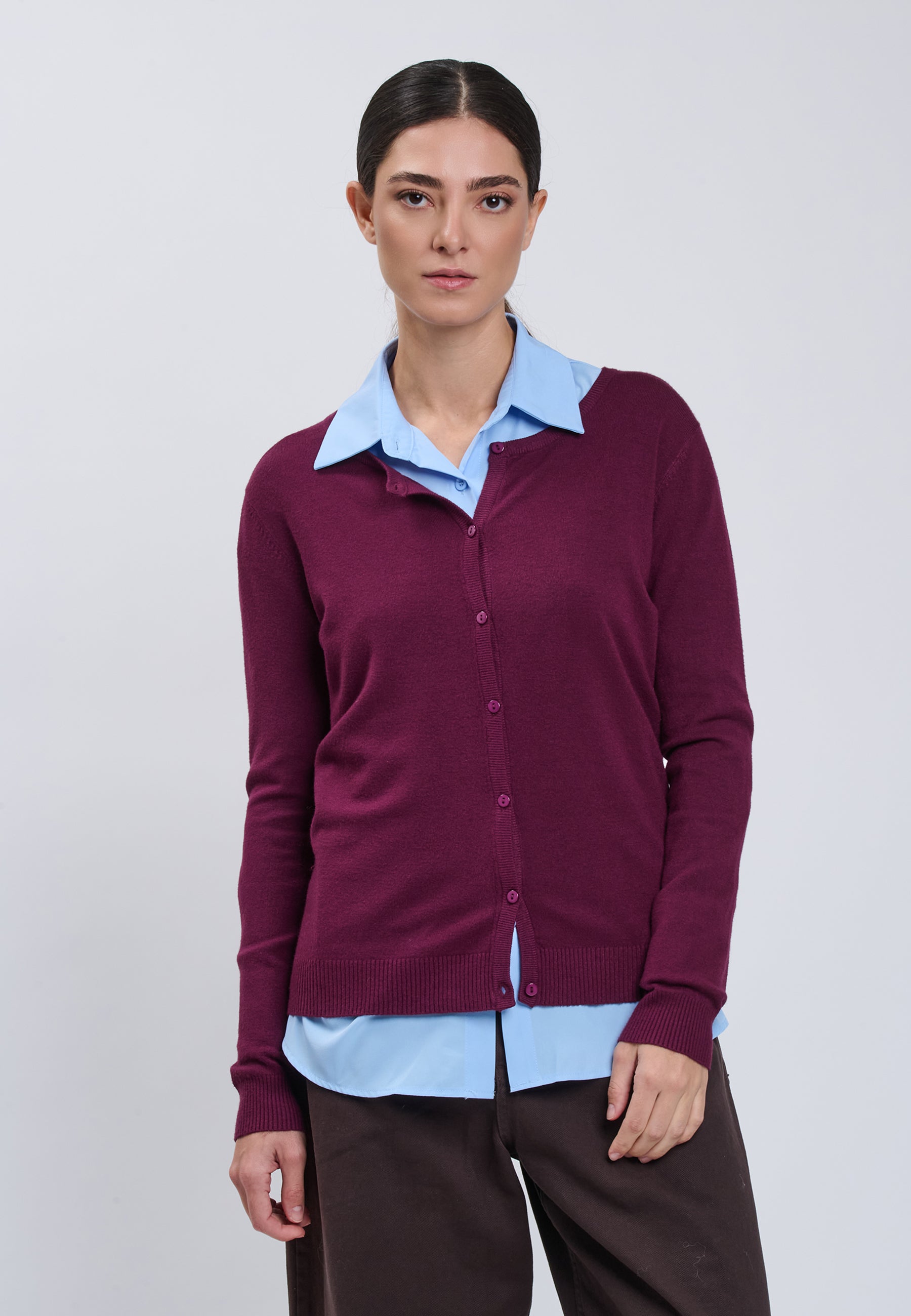 CARDIGAN Plum 04J7855