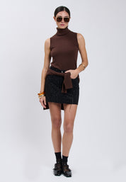 KNIT TOP Brown 04J7860