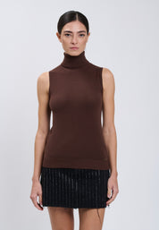 KNIT TOP Brown 04J7860