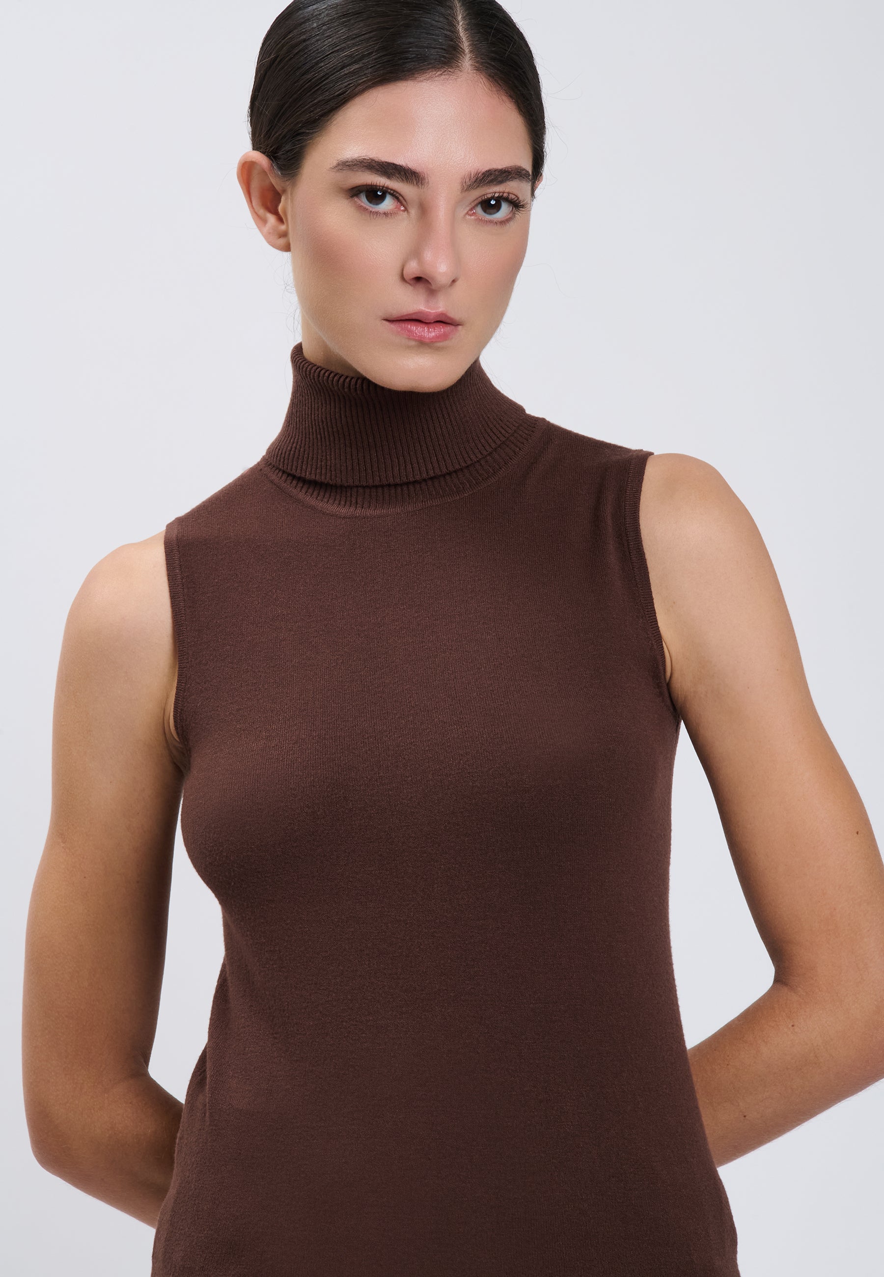 KNIT TOP Brown 04J7860