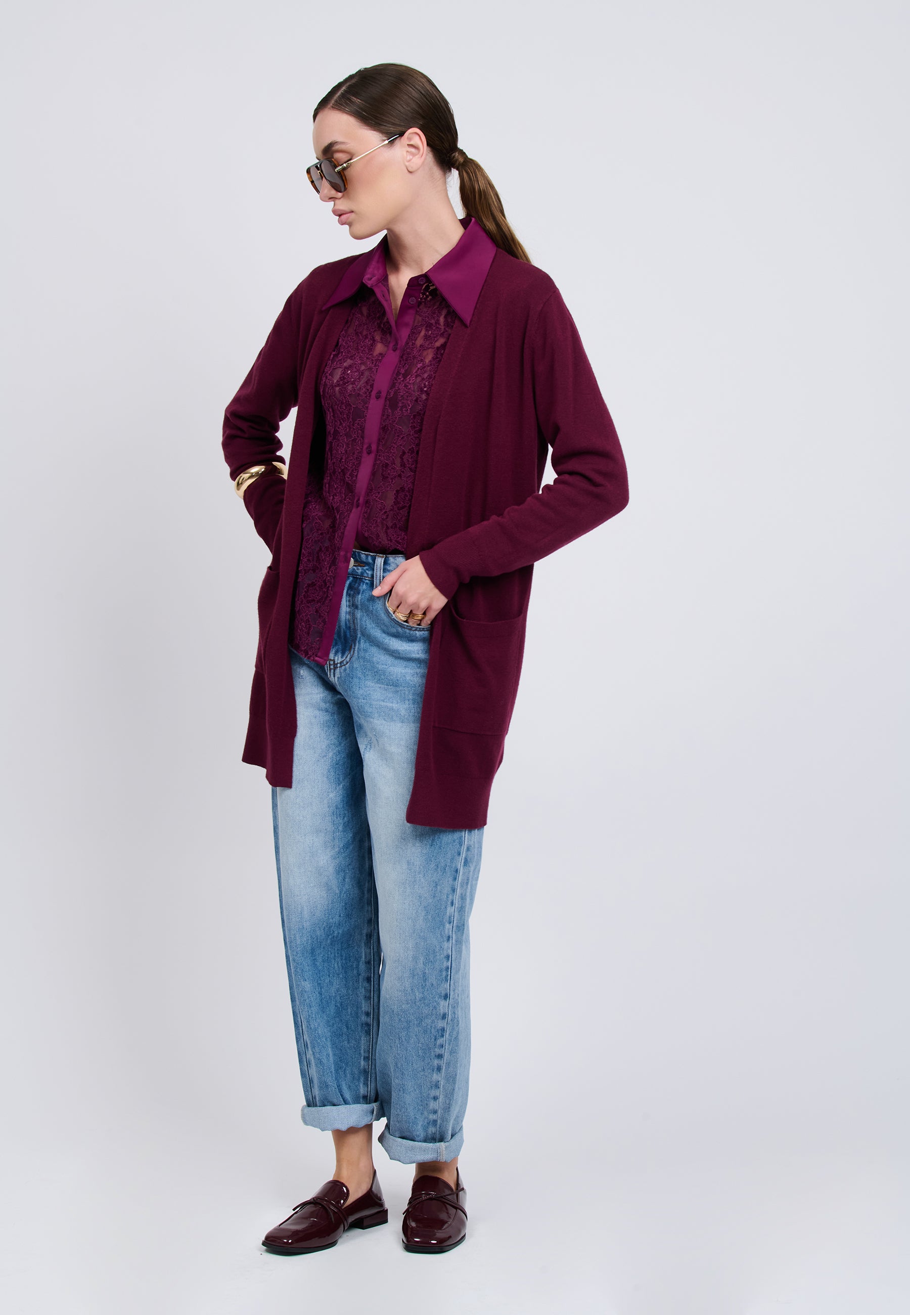 CARDIGAN Plum 04J7861