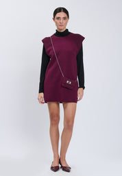 DRESS WITH BAG Plum 04J7869