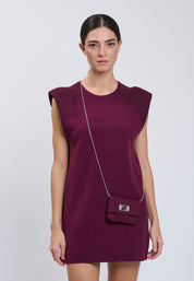 DRESS WITH BAG Plum 04J7869