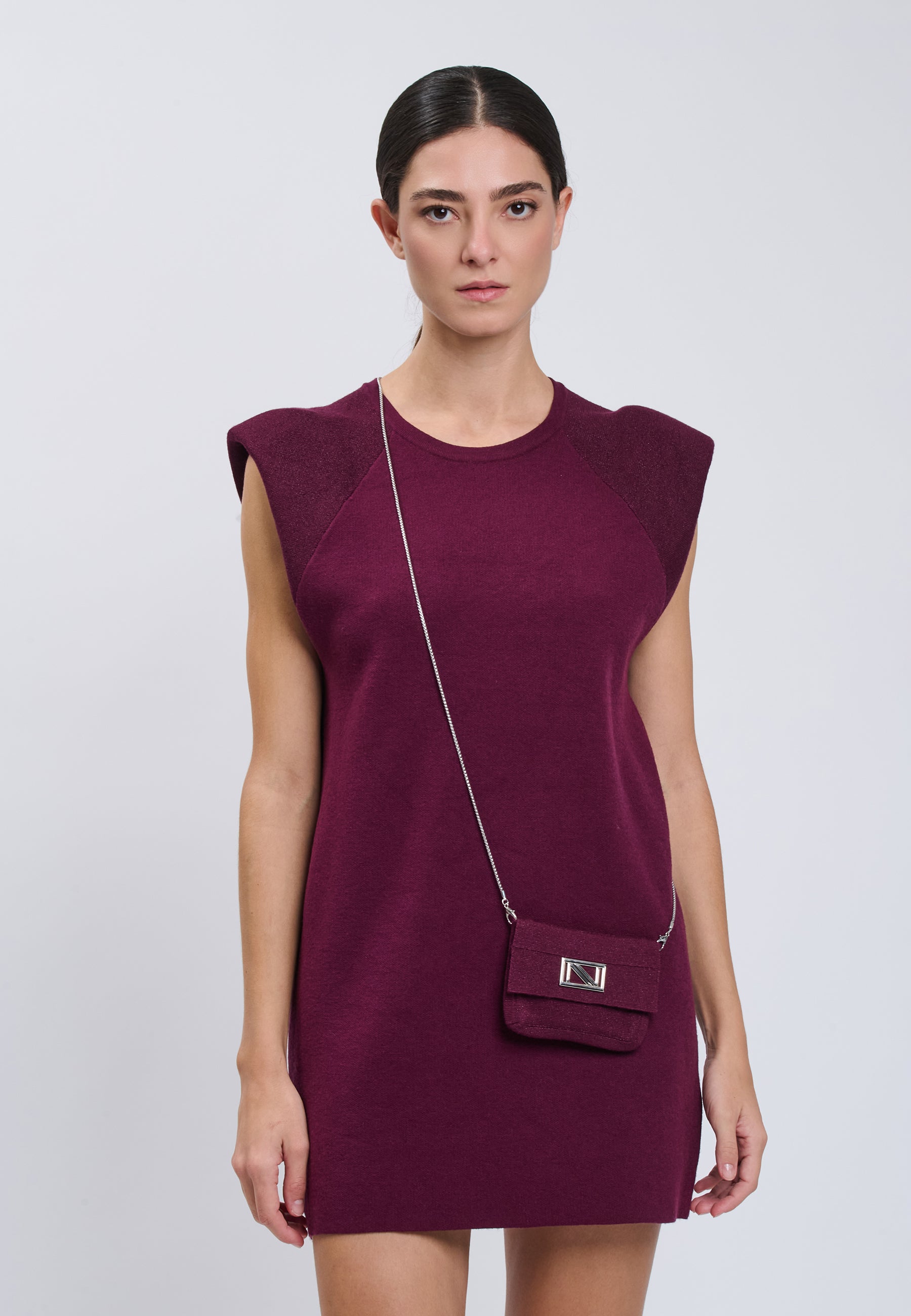 DRESS WITH BAG Plum 04J7869