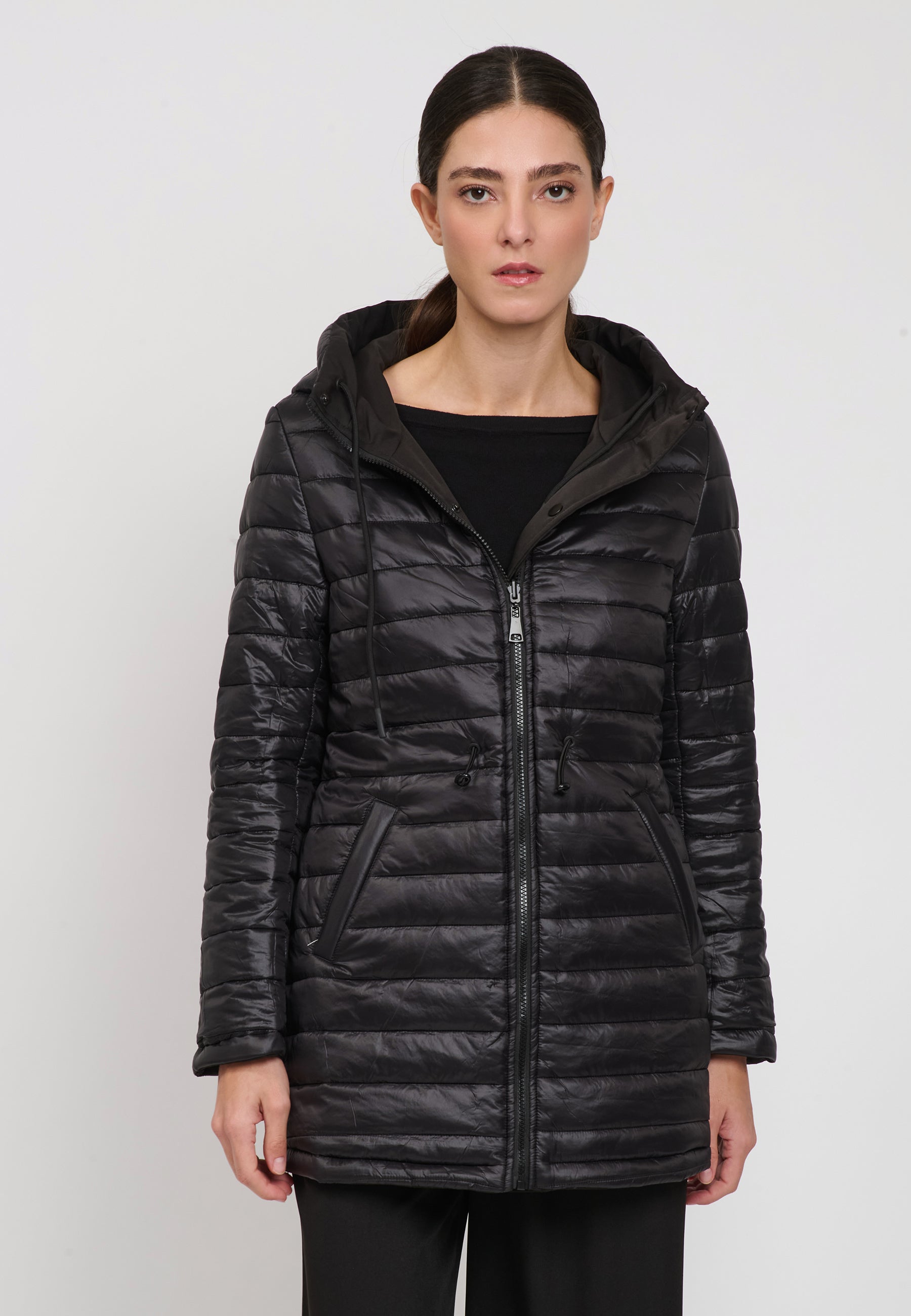 DOUBLE FACE PADDED JACKET Black 04N870