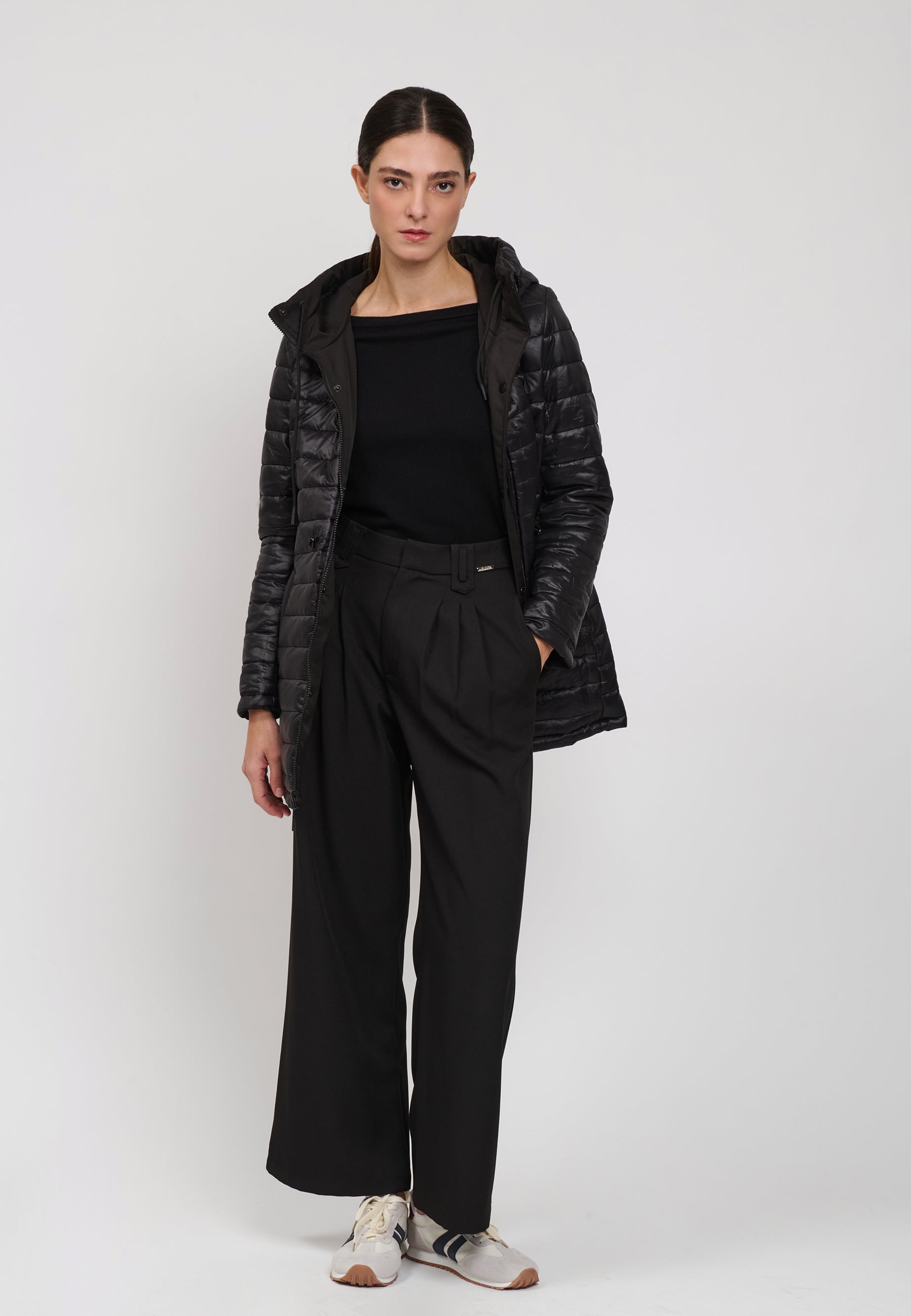 DOUBLE FACE PADDED JACKET Black 04N870