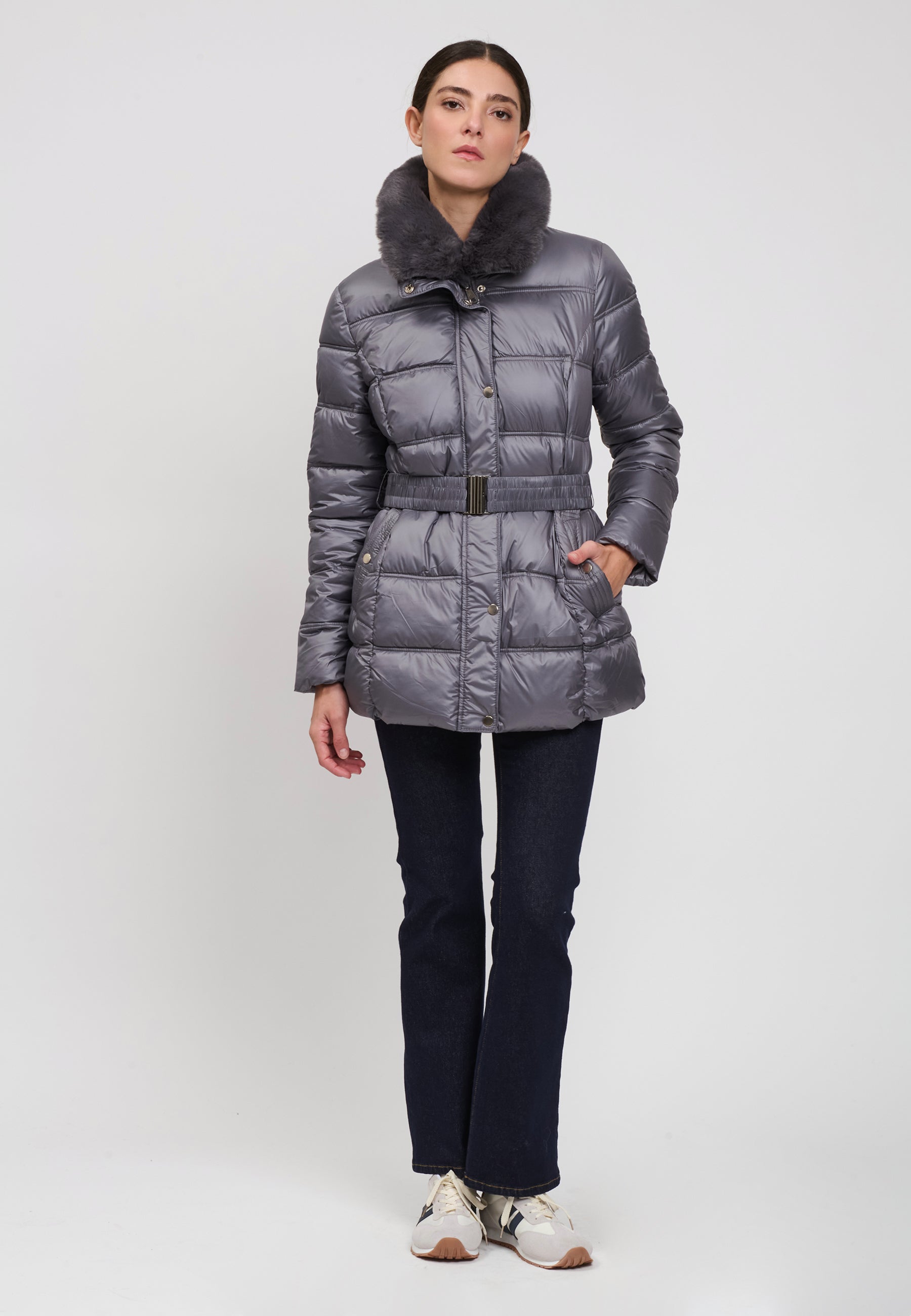PADDED JACKET Smoke 04N9119