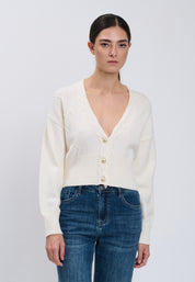 CARDIGAN Ivory 04Q10196
