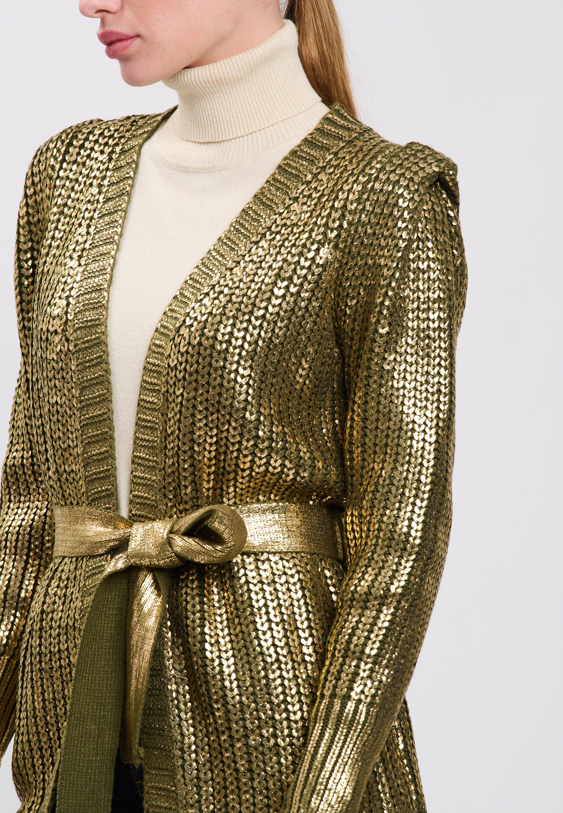 CARDIGAN Olive/Gold 04V073