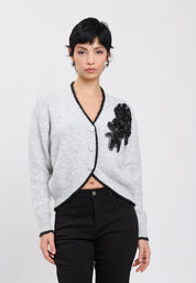 CARDIGAN Grey/Black 04V077