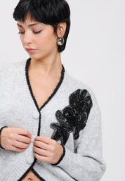 CARDIGAN Grey/Black 04V077