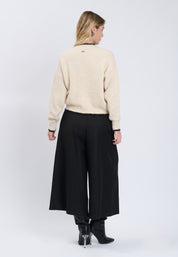 CARDIGAN Ivory/Black 04V077