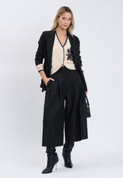 CARDIGAN Ivory/Black 04V077