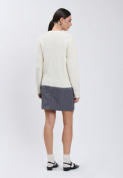 PULL + KNITTED SCARF Ivory 04V080