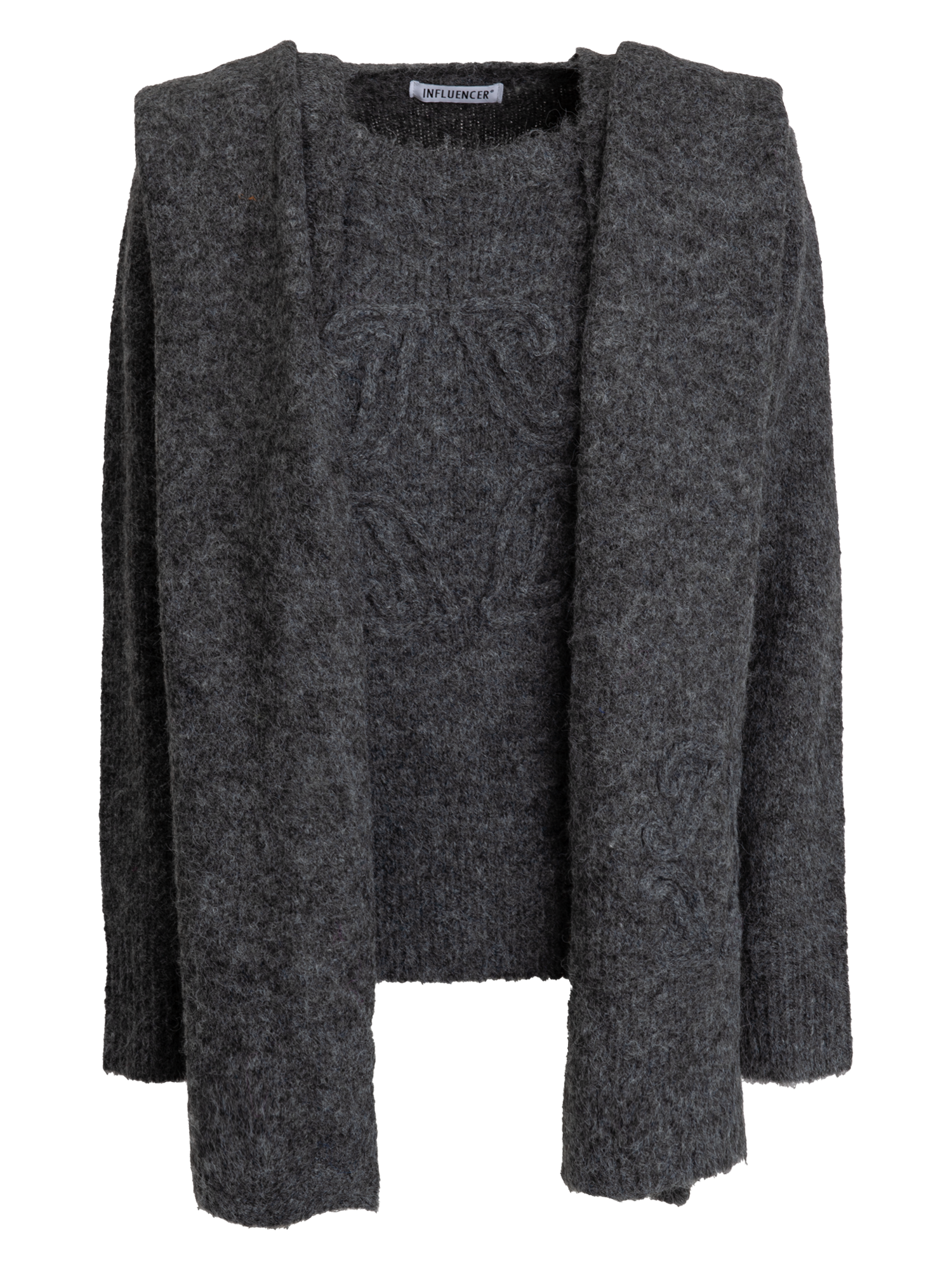 PULL + KNITTED SCARF 04V080
