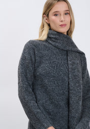PULL + KNITTED SCARF Smoke 04V080
