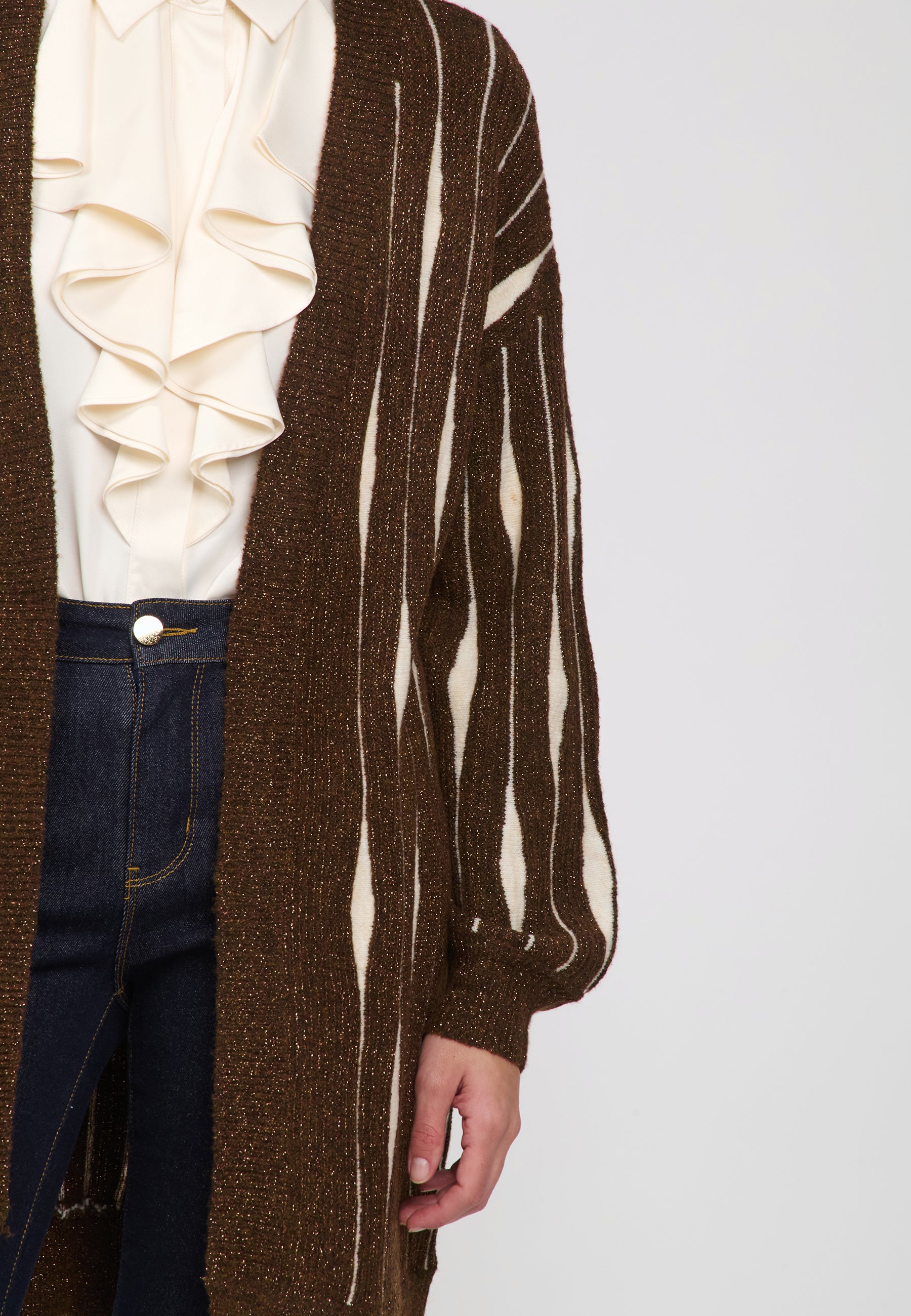 CARDIGAN Brown/Ivory 04Y147