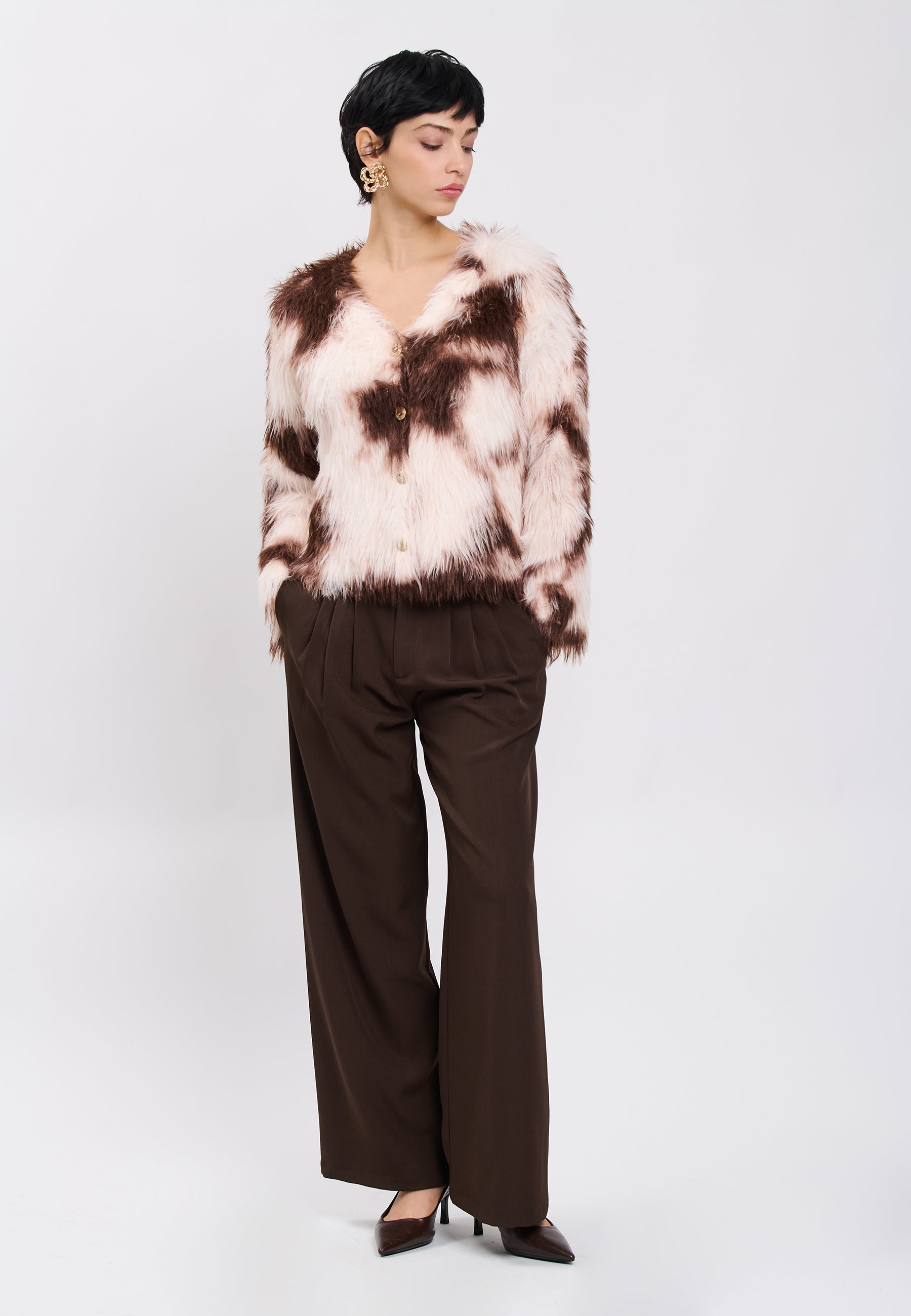 CARDIGAN Brown/Ivory 04Y152