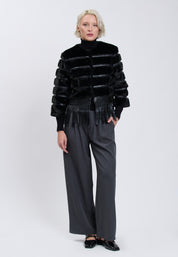 FAUX FUR JACKET Black 04Z3652