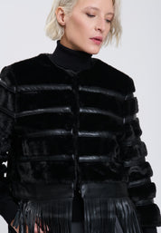 FAUX FUR JACKET Black 04Z3652