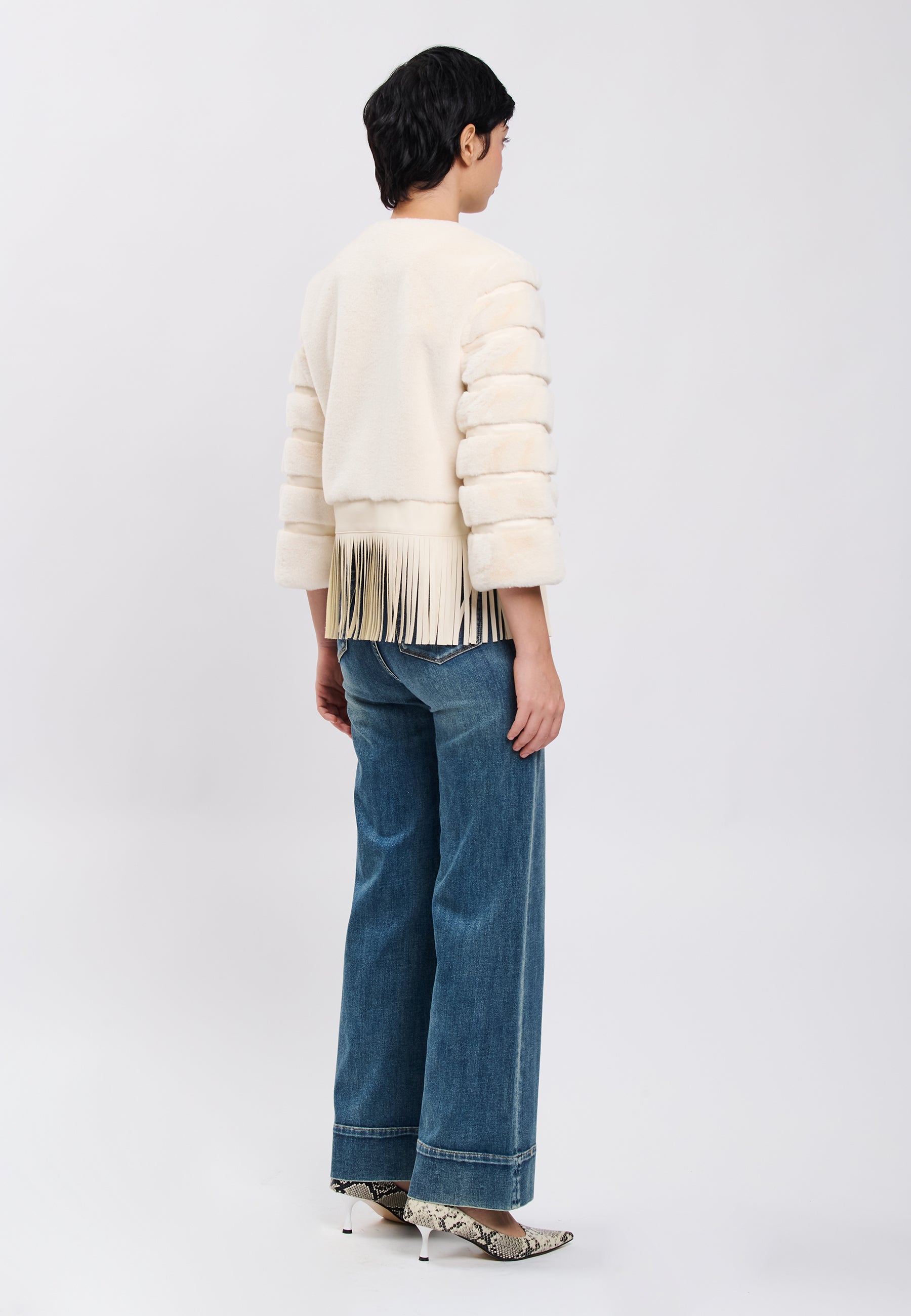 FAUX FUR JACKET Ivory 04Z3652