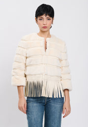 FAUX FUR JACKET Ivory 04Z3652