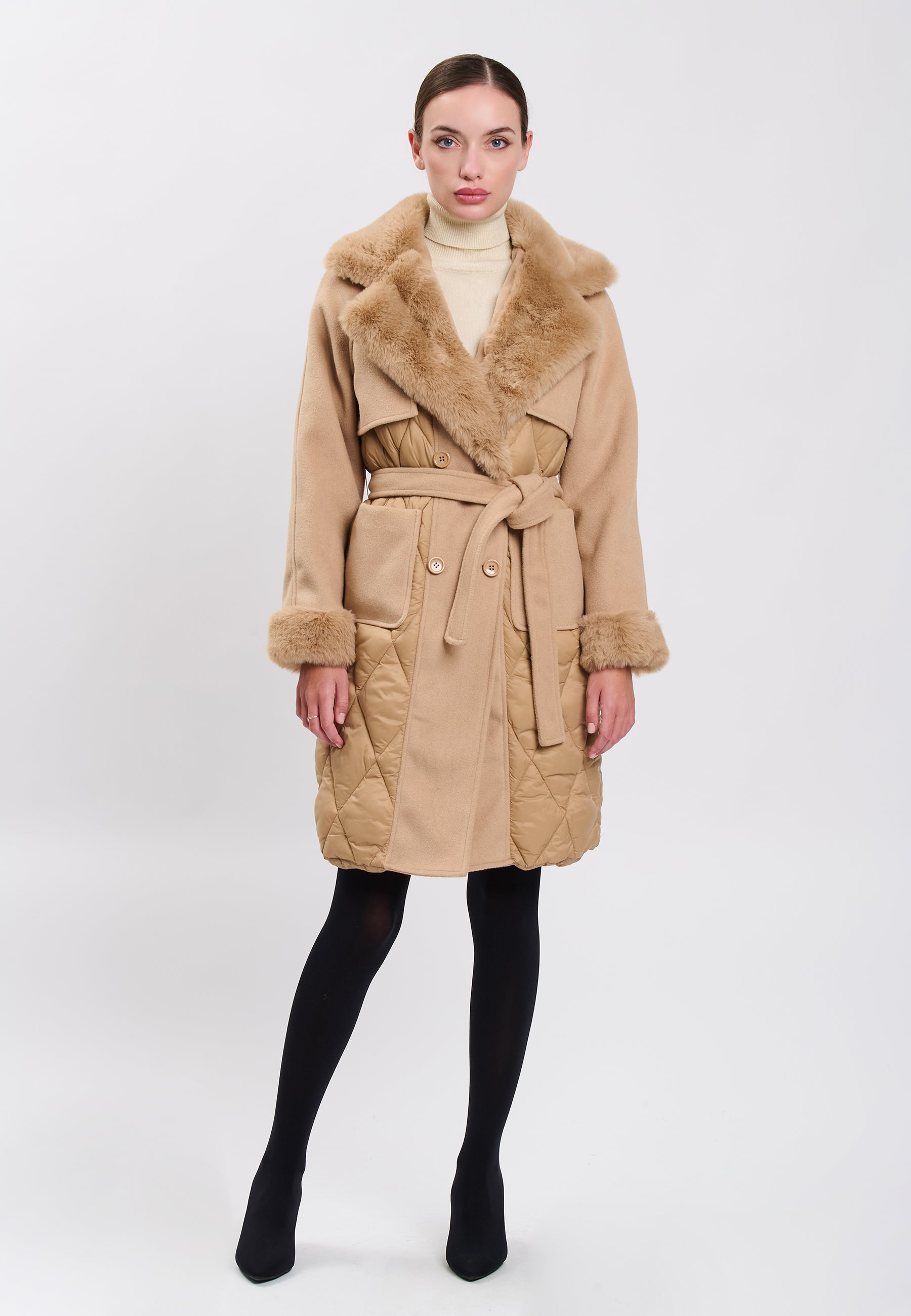 PADDED JACKET Camel 04Z3662