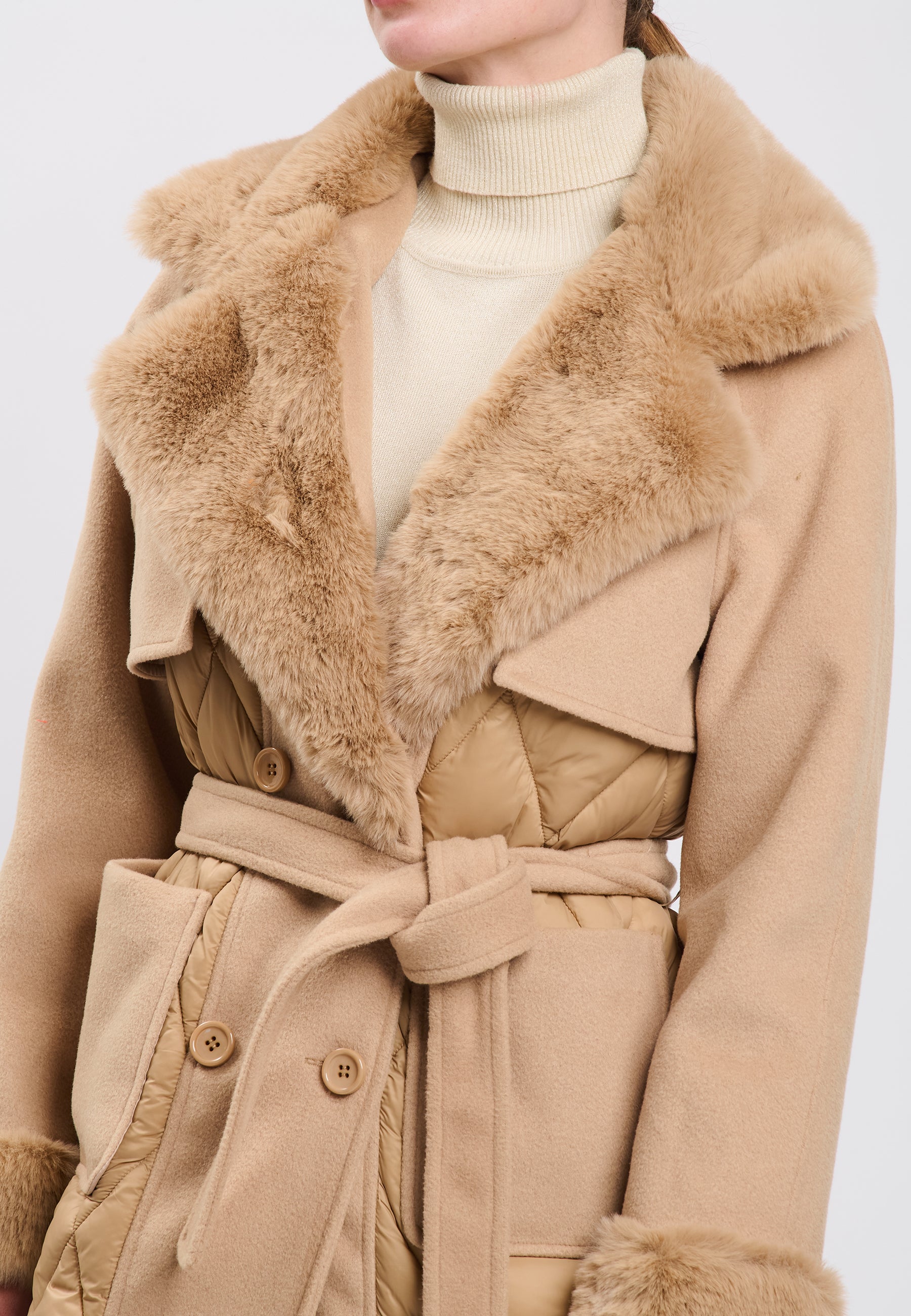 PADDED JACKET Camel 04Z3662