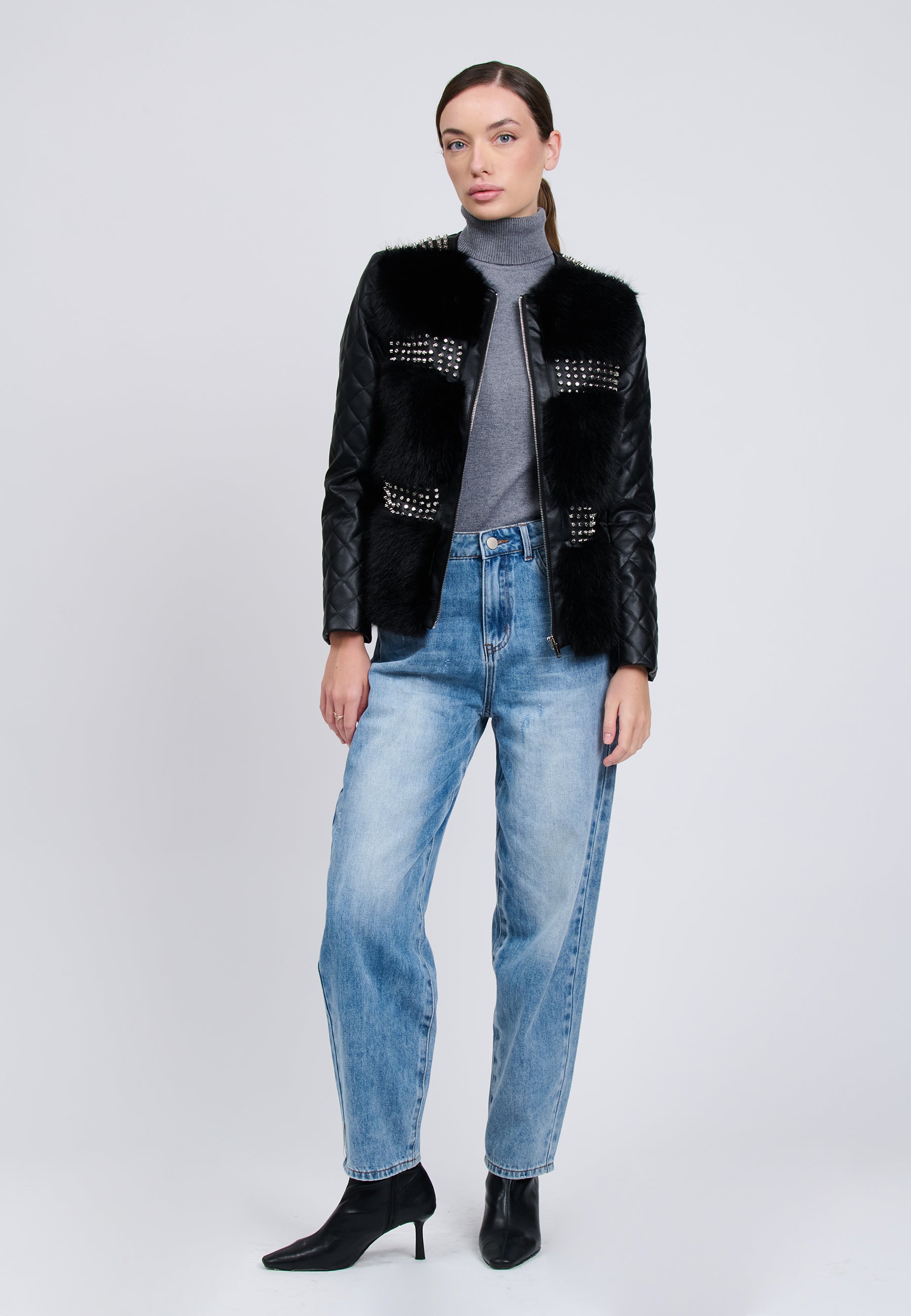 FAUX LEATHER JACKET 04Z3666