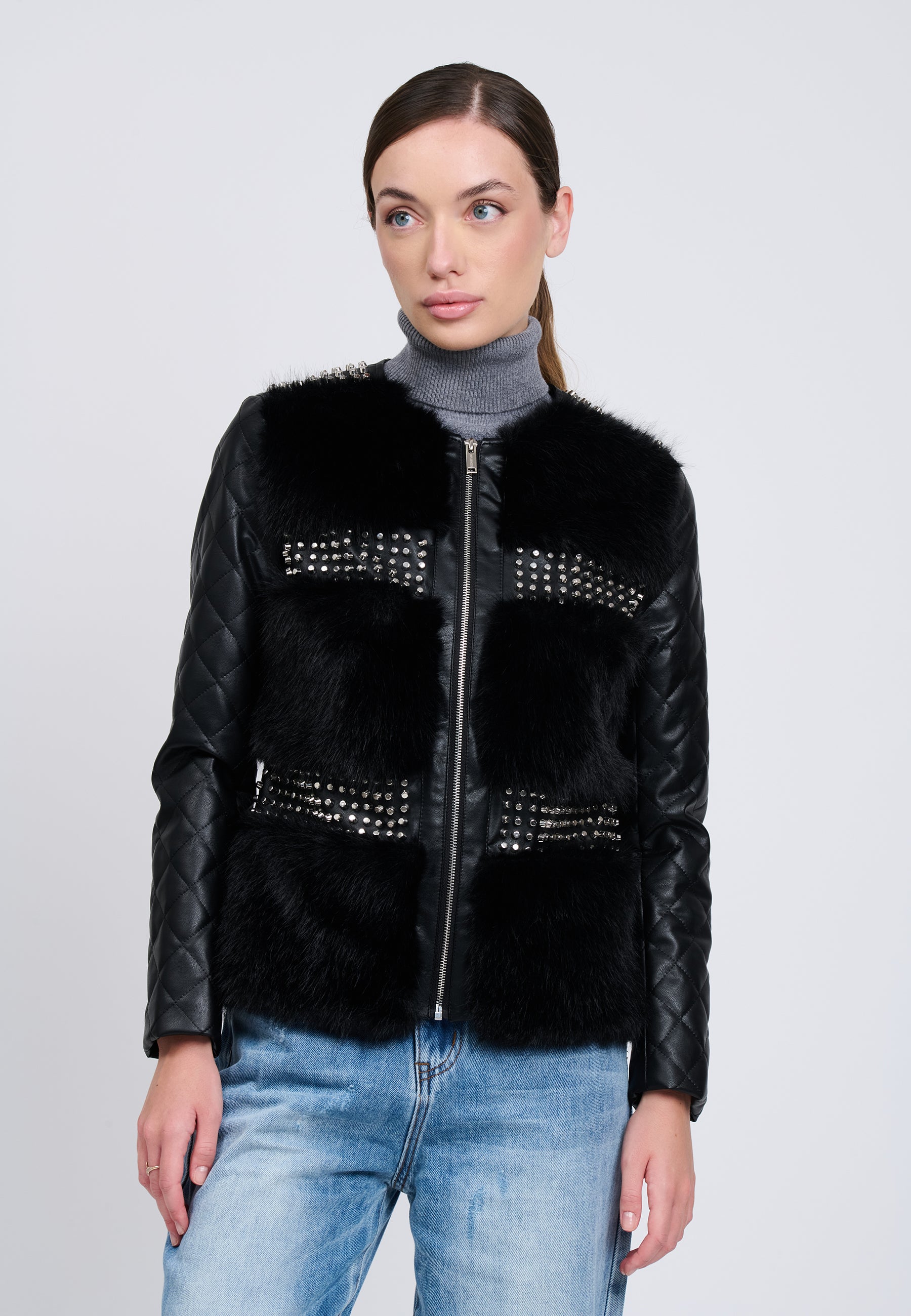FAUX LEATHER JACKET 04Z3666