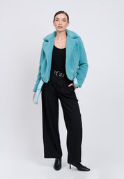 FAUX FUR JACKET Aquamarine 04Z3707