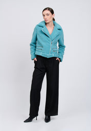 FAUX FUR JACKET Aquamarine 04Z3707
