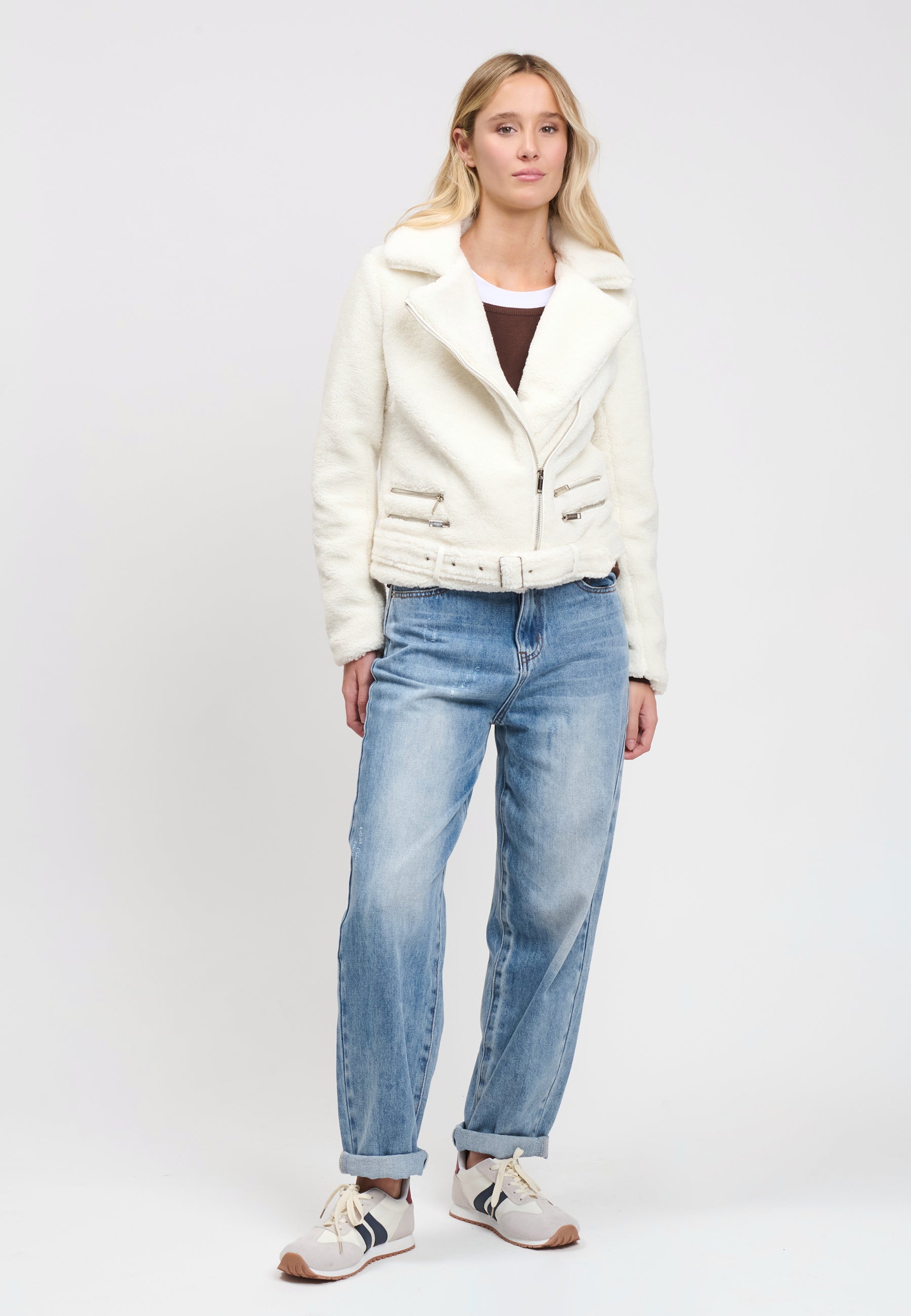 FAUX FUR JACKET Ivory 04Z3707