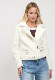 FAUX FUR JACKET Ivory 04Z3707