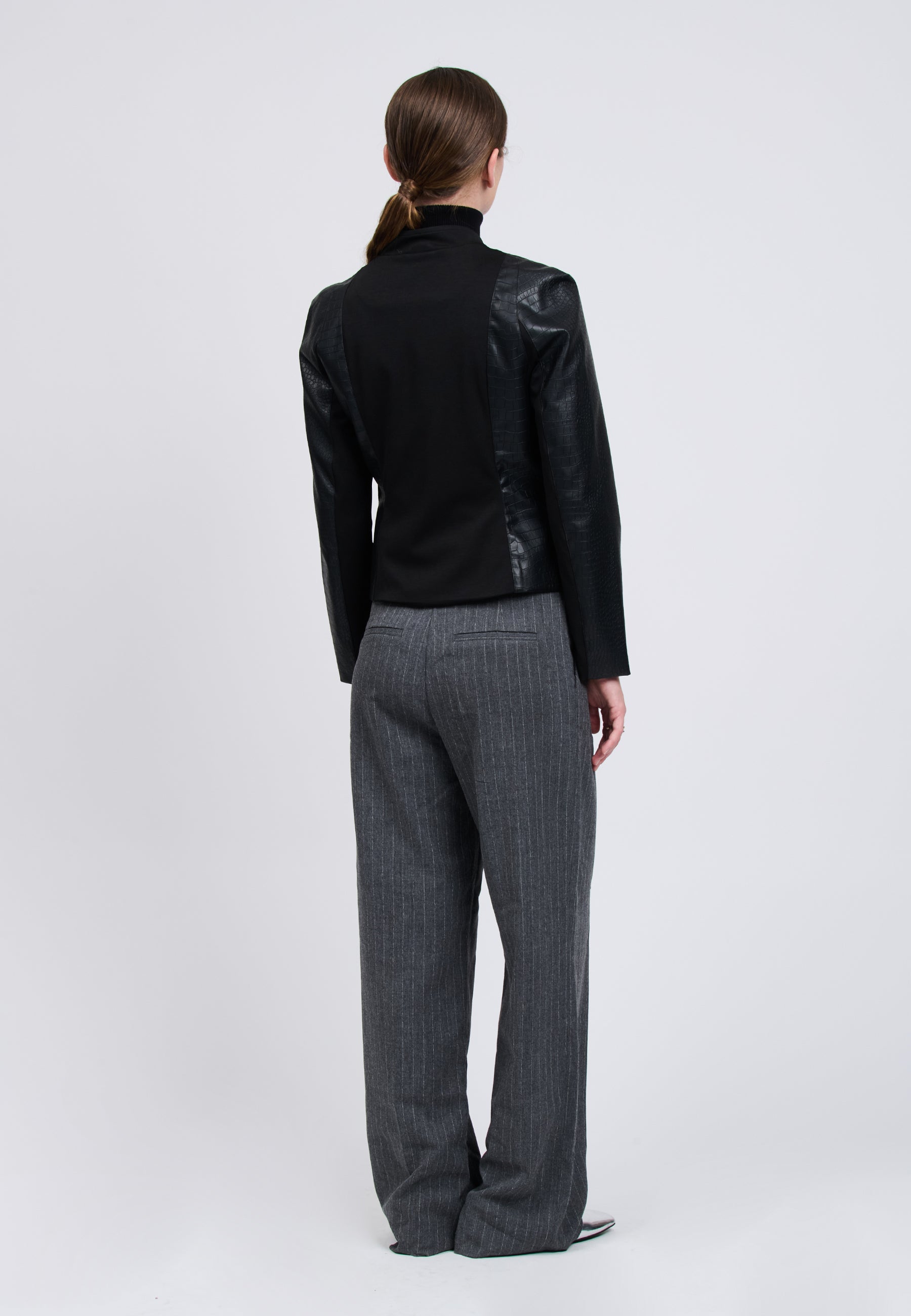 FAUX LEATHER JACKET Black 04Z3818