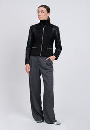 FAUX LEATHER JACKET Black 04Z3818