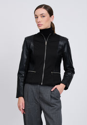 FAUX LEATHER JACKET Black 04Z3818